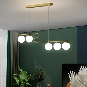 Iskandinav altın parlaklık kolye lamba LED cam küre tavan asılı ışık yemek oturma odası mutfak ada kapalı dekorasyon
