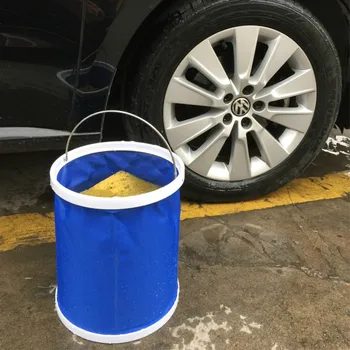 Çok fonksiyonlu Araba Yıkama Kovası Taşınabilir Açık Katlanır Kova Kamp Barbekü Balıkçılık Araba Kova Araba yıkama kovası