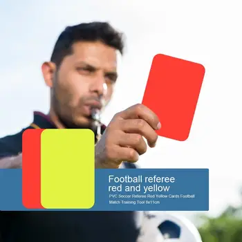 Sıcak Satış Kırmızı Kart Usta Üretim Futbol Hakem Aracı Kırmızı Sarı Kartlar Futbol Maçı için Eğitim 3.2x4. 3 inç