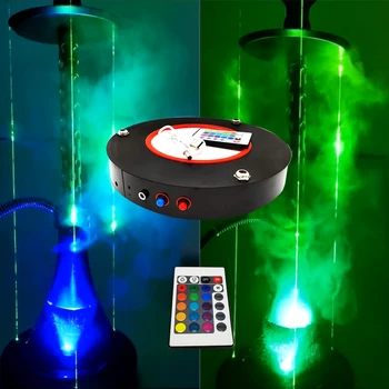 Yeni 10 İnç RGB Renkli LED Lazer ışık bazı Nargile Nargile İçin Lamba Siyah Mat Doku Aksesuarları