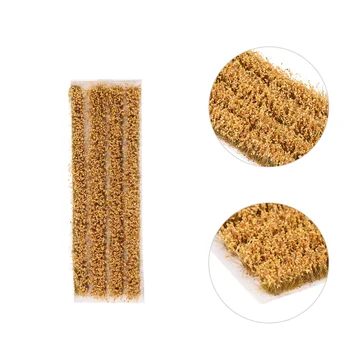 Senaryo Modeli Çim Yapay Şeritler Buğday Alan Statik Mini Bitkiler Kum Masa DIY Peyzaj Dekor Minyatürleri için