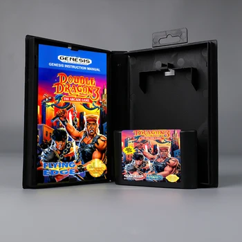 Çift Ejderha 3 ABD veya EUR kapak 16bit MD oyun kartı kutusu ile manuel Sega Genesis Megadrive konsolu