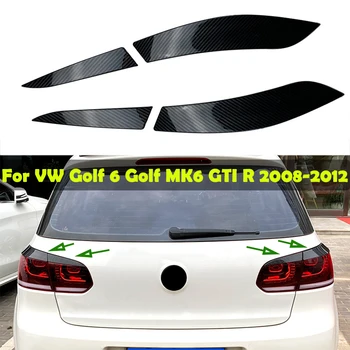 Araba Arka Far Far Kaş Göz Kapakları Kapak Sticker Trim Volkswagen VW Golf 6 Golf MK6 GTI R 2008 2009 2010 2011 2012