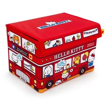 Sanrio Hello Kitty saklama kutusu Benim Melodi Kozmetik Çantası Katlanabilir saklama çantası Flip saklama kutusu Kız Erkek Çanta
