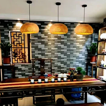 Çin tarzı Bambu Kolye Lamba hattı uzunluğu 1.5 m kafeterya Avizeler Tavan Lambası cafe oturma odası dekor için led ışıkları