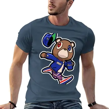 Kanye West Bırakma Ayı New York Giants Vintage Mezuniyet T-Shirt Estetik giyim vintage t shirt erkek uzun boylu t shirt