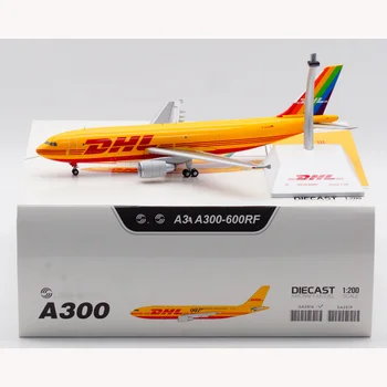 Diecast 1: 200 Ölçekli DHL Express A300-600RF D-AEAS Uçak Modeli Alaşım Bitmiş Statik Simülasyon Dekorasyon Hediyeler Uçak Oyuncaklar