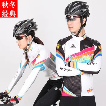 Ince Kadife Bisiklet Jersey Takım Elbise Uzun kollu Erkek Ve Kadın Sürme Sonbahar Ve Kış Bisiklet Yol Bisikleti Dağ Bisikleti Giyim