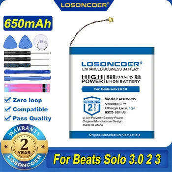 100 % Orijinal LOSONCOER AEC353535 Pil Beats Solo 2 İçin Solo2 Beats Solo 3 İçin Solo3 Pil PA-BT05 Bluetooth Kulaklık