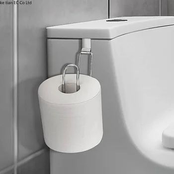 Ev basit paslanmaz çelik tuvalet kağıdı tutucusu siyah tuvalet kağıdı Banyo duvar asılı kağıt havlu askısı Arka kapı kanca