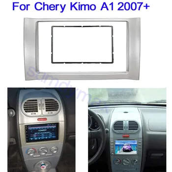2Dın Araba Stereo Radyo DVD Paneli Montaj Fasya Kiti Chery Kimo için A1 2007 + DVD Takma Çerçeve Dash Kiti