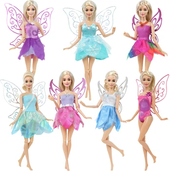 Moda peri elbisesi için barbie oyuncak bebek Giysileri Prenses Giyim Etek Sevimli Kanat Kız Kıyafet 11.5 İnç Bebek Aksesuarları Çocuk Oyuncak Hediye