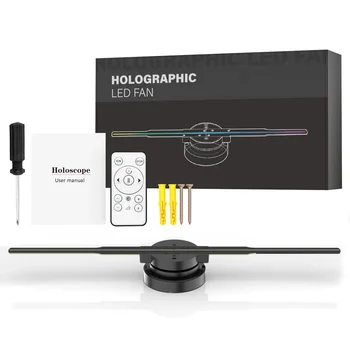 3D Holografik Projektörler LED Fan Holografik Desteği APP IOS / Android Reklam Makinesi Görüntüleme Hologram Oyuncu logo ekranı