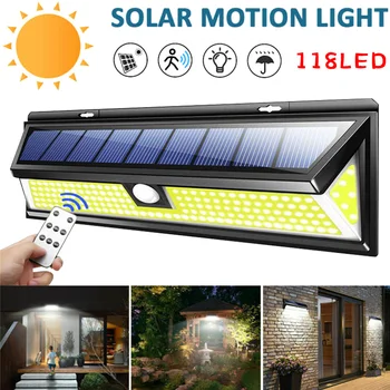LED güneş güçlü ışık açık hareket sensörü duvar ışık su geçirmez süper parlak spot ön garaj kapısı bahçe sokak