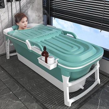 Taşınabilir Küvetler Yetişkin Katlanır Banyo Kovası Banyo Ev Kalınlaşmış Plastik Banyo Kovası Tüm Vücut Ter Sauna Küvet zz