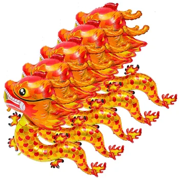 5 adet Çin Yeni Yılı Balonlar Ejderha Şekilli Balonlar Bahar Festivali Balon Yeni Yıl için
