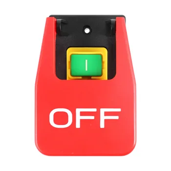 Off-On Kırmızı Kapak Acil Durdurma basmalı düğme anahtarı 16A Güç Kapalı / Düşük Gerilim Koruma Elektromanyetik Başlangıç Anahtarı