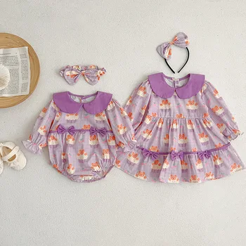 Bebek Bebek Kız Cupcake Ayı Bodysuit Yeni Doğan Giyim Toddler Karikatür Pamuk Moda Giyim Gündelik Giyim