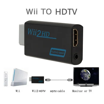 Wİİ HDMI uyumlu dönüştürücü HD 1080P Wii 2 adaptör 3.5 mm ses PC HDTV için