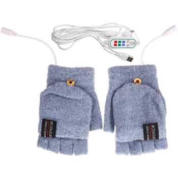 USB ısıtma eldiven akıllı eldiveni sürme ısıtmalı örgü erkekler için sıcak tutmak adam kış