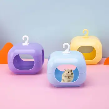 Pet Asılı Yuva Hamster Yuva Ev Küçük Hayvan Malzemeleri Şeker Renkler Kolay Kurulum Plastik Küçük Hayvan