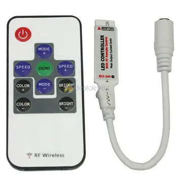 RF RGB Denetleyici Mini RF Kablosuz LED uzaktan Kumanda RGB 5050/3528 LED ışıklar şerit