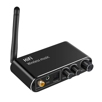 BT01 Bluetooth 5.1 Ses Dönüştürücü Dijital Analog Alıcı Koaksiyel Fiber Optik 3.5 Mm Aux Kablosuz Adaptör Ev TV İçin