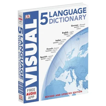 5 Dil Görsel Sözlük İki Dilli Zıt Grafik Sözlük Kitabı