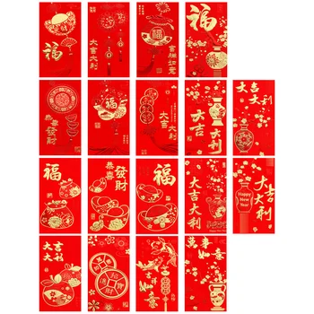 36 Adet Yeni Yıl Kırmızı Zarf Para Çantası Cüzdan Çince Zarflar 2023 Lai Si Feng