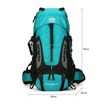 60L Büyük Yürüyüş Depolama Paketi Kamp Sırt Çantası erkek Seyahat Çantası Tırmanma Sırt Çantası Açık Dağcılık Spor omuz çantaları