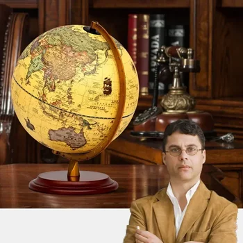 20/25cm Retro Led Dünya dünya küresi Haritası 360 Derece Dönen Dünya Coğrafya Haritası Tüm İngilizce Masa Dekorasyon Masa Lambası