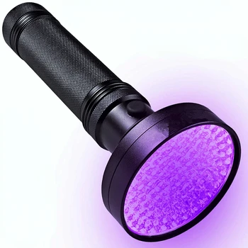 100 LED UV el feneri 21/51 UV ışık 395 nm UV el feneri ultraviyole meşale siyah ışık dedektörü Kuru Evcil Hayvanlar için İdrar Lekeleri hata