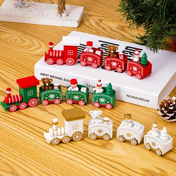 Noel Reçineli Tren Merry Christmas Süslemeleri Ev İçin 2023 Noel Ağacı Süsleme Navidad Noel Çocuklar Hediye Mutlu Yeni Yıl 2024