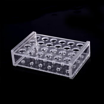 Plastik 24 Delik 1.5 ml Şeffaf Santrifüj test tüpü test tüpü Raf Tutucu 11mm Dia Okul Kaynağı Laboratuar Ekipmanları