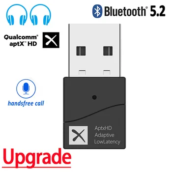 Bluetooth Verici 5.2 5.0 APTX HD LL Düşük Gecikme Adaptif USB Kablosuz Ses Adaptörü Handsfree Çağrı İçin PS4 Dizüstü PC TV