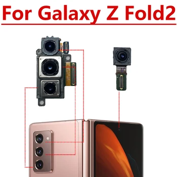 Orijinal Arka Ön Kamera Samsung Galaxy Z Fold2 5G SM-F916 F916B F916U F916N Ön Selfie Arka Kamera Modülü Flex Kablo