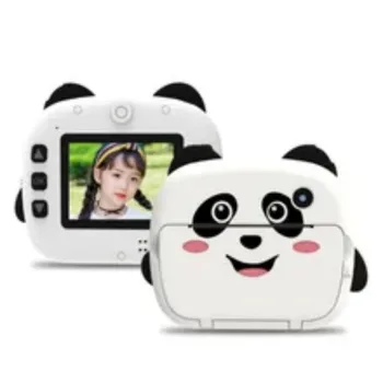 Çocuklar Sevimli Karikatür Panda Kamera Anında Baskı Dijital Baskı Kamera ile APP-WİFİ Baskı Plakası Kamera Sıcak Satış