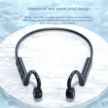 Spor Yüksek Kaliteli Kemik İletim Su Geçirmez Uygun Stereo Kulaklık Hafif Kablosuz İnce Boyun Askısı