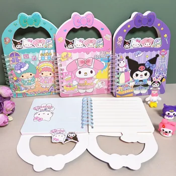20 adet karışık sanrio Kuromi Hello Kitty Melody öğrenci güzel Mini Sıcak damgalama kapak El defter Defter Bobin kitap toptan