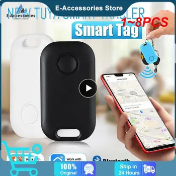 1 ~ 8 ADET Tuya Akıllı Etiket mini gps takip cihazı anahtar çantası Çocuk Pet Bulucu Konum Kayıt Kablosuz Kablosuz Anti-kayıp Alarm