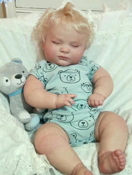 NPK 23 İnç Joseph Yeniden Doğmuş Bebek Kiti Gerçekçi 3 Ay Yürümeye Başlayan Uyku Vinil Boyasız Bitmemiş Bebek Parçaları DIY Boş Bebek Kiti