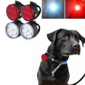 Taşınabilir Pet Yaka şarjlı led ışık 4 Dişliler Güvenlik Açık Nightwalking anti-kayıp Köpek Koşum Tasma Aksesuarları