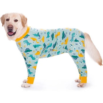 Köpek Pijama Tulum Orta Büyük Köpekler için Pjs Giyim Giyim Onesies Köpek Nötr Gömlek Anti-Dökülme Takım Elbise Sıkı Pet Jammies