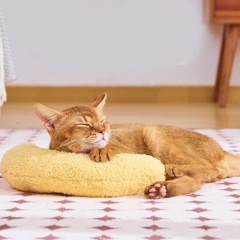 67JE 2xKitten Yastık Meyve Desenli Kedi çiğneme oyuncağı Kafalık Dolması Peluş Yastık