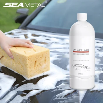 SEAMETAL 1000ml Araba Yıkama Su Balmumu Seti Konsantre Oto Yıkama Kimya Sıvı Arabalar Etkili Temizlik Şampuanı Aktif Köpük