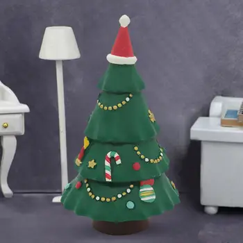 1: 12 Dollhouse Noel Ağacı Modeli Minyatür Noel Ağacı için Mikro Peyzaj