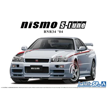 AOSHIMA 06607 Montaj Modeli 1/24 Nissan BNR34 Skyline GT-R NİSMO S-TUNE ' 04 Model Araba Modeli Hobi Koleksiyonu DIY