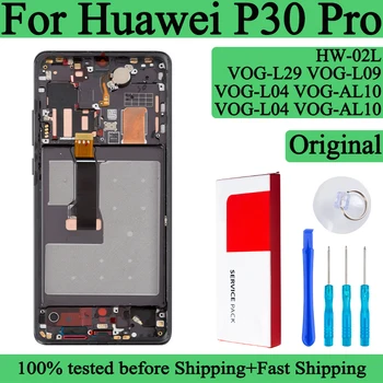 VOG-L29 VOG-L09 VOG-AL00 Premium Huawei P30 Pro Ekran dokunmatik ekran digitizer Paneli Meclisi İçin P30 Pro LCD Ekran