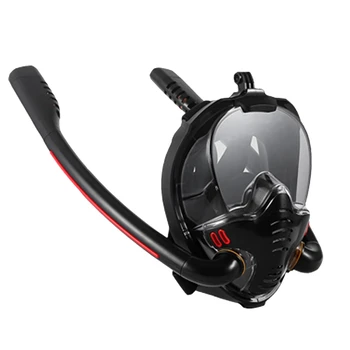 Şnorkel maske Çift Tüp Silikon dalış maskesi Yetişkin Yüzme Maskesi Dalış Gözlük Sualtı Solunum Maskesi