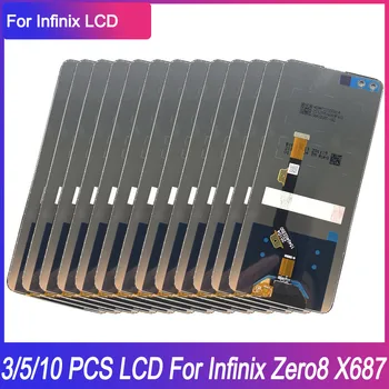 3/5/10 ADET Siyah LCD Infinix Sıfır 8X687 / Sıfır 8i X687B LCD ekran dokunmatik ekranlı sayısallaştırıcı grup Değiştirme
